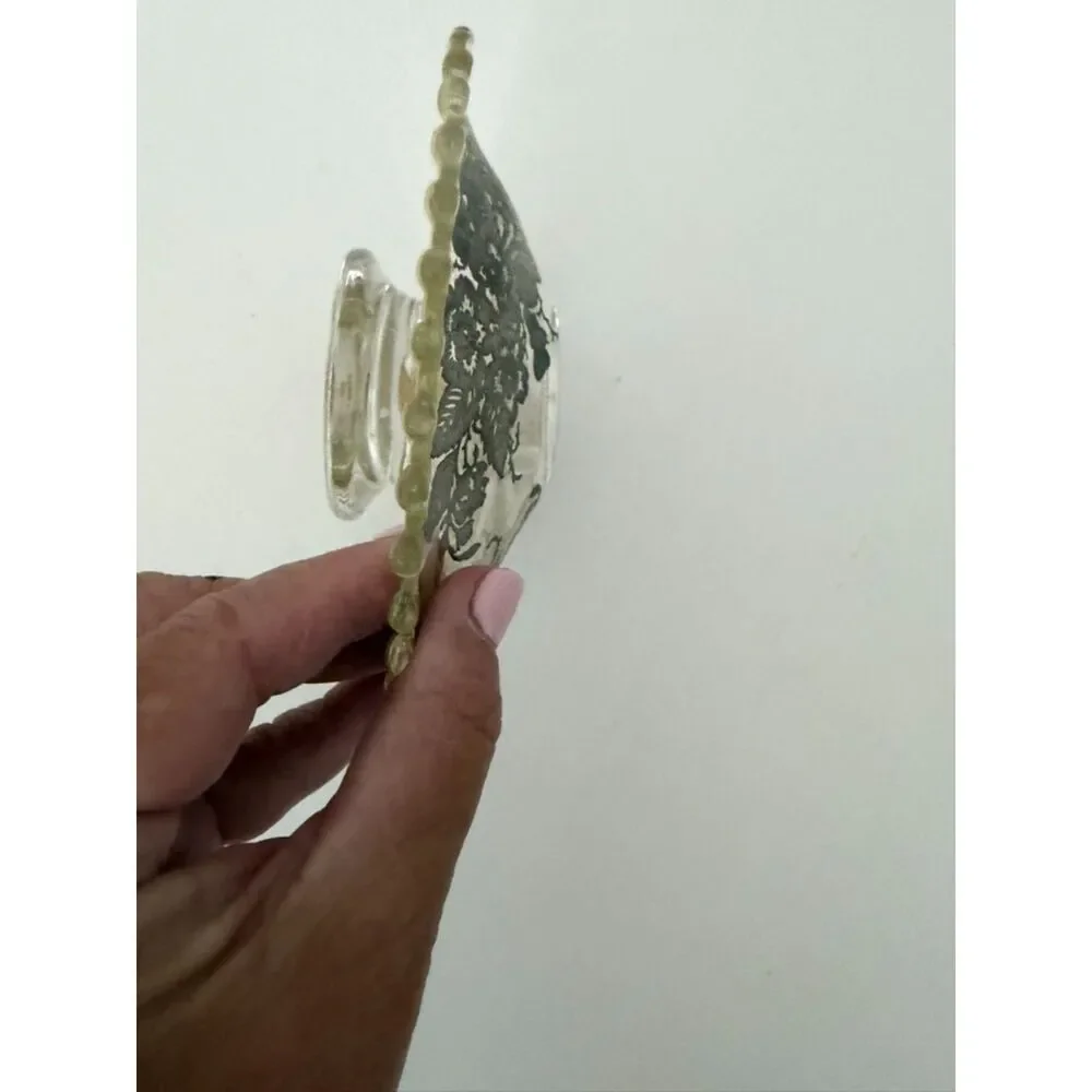 Vintage Candle Holder Detailed With Sterling Overlay - Very Unique - This Was Cr
